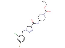 ethyl 4-({[1-(2-chloro-4-fluorobenzyl)-1H-1,2,3-triazol-4-yl]carbonyl}amino)-1-piperidinecarboxylate