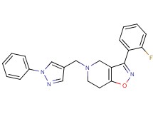 3-(2-fluorophenyl)-5-[(1-phenyl-1H-pyrazol-4-yl)methyl]-4,5,6,7-tetrahydroisoxazolo[4,5-c]pyridine