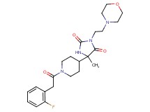5-{1-[(2-fluorophenyl)acetyl]-4-piperidinyl}-5-methyl-3-[2-(4-morpholinyl)ethyl]-2,4-imidazolidinedione