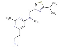 6-(2-aminoethyl)-N-[(2-isopropyl-1,3-thiazol-4-yl)methyl]-N,2-dimethylpyrimidin-4-amine