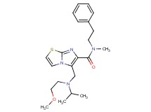 5-{[isopropyl(2-methoxyethyl)amino]methyl}-N-methyl-N-(2-phenylethyl)imidazo[2,1-b][1,3]thiazole-6-carboxamide