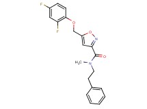 5-[(2,4-difluorophenoxy)methyl]-N-methyl-N-(2-phenylethyl)-3-isoxazolecarboxamide