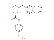 3-(3,4-dimethoxybenzoyl)-N-[4-(methylthio)phenyl]-1-piperidinecarboxamide