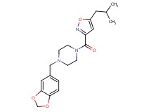 1-(1,3-benzodioxol-5-ylmethyl)-4-[(5-isobutylisoxazol-3-yl)carbonyl]piperazine