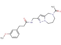 N-[(5-acetyl-5,6,7,8-tetrahydro-4H-pyrazolo[1,5-a][1,4]diazepin-2-yl)methyl]-3-(3-methoxyphenyl)propanamide