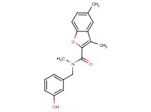 N-(3-hydroxybenzyl)-N,3,5-trimethyl-1-benzofuran-2-carboxamide