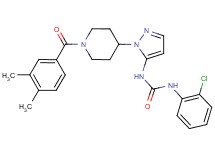N-(2-chlorophenyl)-N'-{1-[1-(3,4-dimethylbenzoyl)-4-piperidinyl]-1H-pyrazol-5-yl}urea