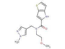N-(2-methoxyethyl)-N-[(1-methyl-1H-pyrazol-4-yl)methyl]-4H-thieno[3,2-b]pyrrole-5-carboxamide