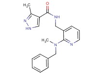N-({2-[benzyl(methyl)amino]-3-pyridinyl}methyl)-3-methyl-1H-pyrazole-4-carboxamide