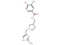 4-hydroxy-3-methyl-N-({1-[(2-methyl-1H-imidazol-4-yl)methyl]pyrrolidin-3-yl}methyl)benzamide