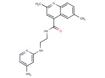 2,6-dimethyl-N-{2-[(4-methyl-2-pyridinyl)amino]ethyl}-4-quinolinecarboxamide