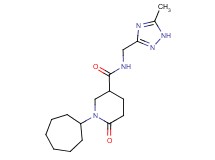 1-cycloheptyl-N-[(5-methyl-1H-1,2,4-triazol-3-yl)methyl]-6-oxo-3-piperidinecarboxamide