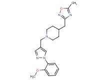 1-{[1-(2-methoxyphenyl)-1H-pyrazol-4-yl]methyl}-4-[(5-methyl-1,2,4-oxadiazol-3-yl)methyl]piperidine