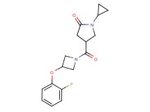 1-cyclopropyl-4-{[3-(2-fluorophenoxy)-1-azetidinyl]carbonyl}-2-pyrrolidinone