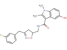 N-{[3-(3-fluorobenzyl)-4,5-dihydro-5-isoxazolyl]methyl}-5-hydroxy-1,2-dimethyl-1H-indole-3-carboxamide