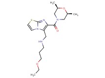 N-[(6-{[(2R*,6S*)-2,6-dimethyl-4-morpholinyl]carbonyl}imidazo[2,1-b][1,3]thiazol-5-yl)methyl]-3-ethoxy-1-propanamine