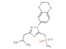1-(2,3-dihydro-1,4-benzodioxin-6-yl)-3-isobutyl-5-[(methylsulfonyl)methyl]-1H-1,2,4-triazole