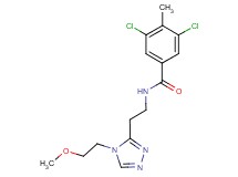 3,5-dichloro-N-{2-[4-(2-methoxyethyl)-4H-1,2,4-triazol-3-yl]ethyl}-4-methylbenzamide