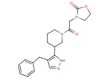 3-{2-[3-(4-benzyl-1H-pyrazol-5-yl)piperidin-1-yl]-2-oxoethyl}-1,3-oxazolidin-2-one