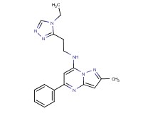 N-[2-(4-ethyl-4H-1,2,4-triazol-3-yl)ethyl]-2-methyl-5-phenylpyrazolo[1,5-a]pyrimidin-7-amine