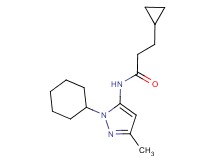N-(1-cyclohexyl-3-methyl-1H-pyrazol-5-yl)-3-cyclopropylpropanamide