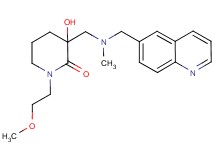 3-hydroxy-1-(2-methoxyethyl)-3-{[methyl(quinolin-6-ylmethyl)amino]methyl}piperidin-2-one