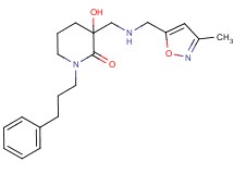 3-hydroxy-3-({[(3-methylisoxazol-5-yl)methyl]amino}methyl)-1-(3-phenylpropyl)piperidin-2-one