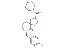 2-(cyclohexylcarbonyl)-7-(4-fluorobenzyl)-2,7-diazaspiro[4.5]decan-6-one