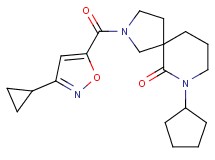 7-cyclopentyl-2-[(3-cyclopropyl-5-isoxazolyl)carbonyl]-2,7-diazaspiro[4.5]decan-6-one