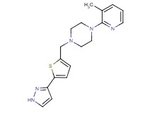 1-(3-methyl-2-pyridinyl)-4-{[5-(1H-pyrazol-3-yl)-2-thienyl]methyl}piperazine