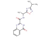N-[1-(3-isopropyl-1,2,4-oxadiazol-5-yl)ethyl]-4-oxo-3,4-dihydroquinazoline-2-carboxamide