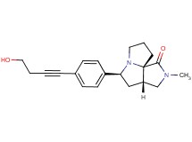(3aS*,5S*,9aS*)-5-[4-(4-hydroxy-1-butyn-1-yl)phenyl]-2-methylhexahydro-7H-pyrrolo[3,4-g]pyrrolizin-1(2H)-one
