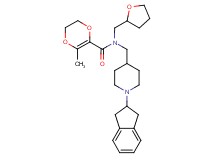 N-{[1-(2,3-dihydro-1H-inden-2-yl)-4-piperidinyl]methyl}-3-methyl-N-(tetrahydro-2-furanylmethyl)-5,6-dihydro-1,4-dioxine-2-carboxamide