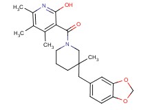 3-{[3-(1,3-benzodioxol-5-ylmethyl)-3-methyl-1-piperidinyl]carbonyl}-4,5,6-trimethyl-2-pyridinol