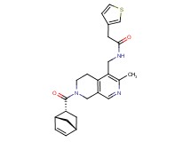 N-({7-[(1R*,2R*,4R*)-bicyclo[2.2.1]hept-5-en-2-ylcarbonyl]-3-methyl-5,6,7,8-tetrahydro-2,7-naphthyridin-4-yl}methyl)-2-(3-thienyl)acetamide