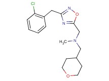1-[3-(2-chlorobenzyl)-1,2,4-oxadiazol-5-yl]-N-methyl-N-(tetrahydro-2H-pyran-4-ylmethyl)methanamine