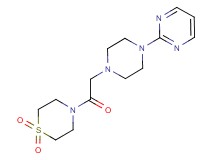 4-{[4-(2-pyrimidinyl)-1-piperazinyl]acetyl}thiomorpholine 1,1-dioxide