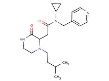 N-cyclopropyl-2-[1-(3-methylbutyl)-3-oxo-2-piperazinyl]-N-(4-pyridinylmethyl)acetamide