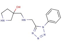 3-({[(1-phenyl-1H-tetrazol-5-yl)methyl]amino}methyl)-3-pyrrolidinol dihydrochloride