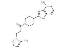 4-methyl-2-{1-[3-(5-methyl-1H-pyrazol-1-yl)propanoyl]-4-piperidinyl}-1H-benzimidazole
