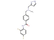 N-(2,4-difluorophenyl)-4-{[methyl(1H-pyrazol-3-ylmethyl)amino]methyl}benzamide