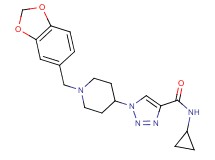 1-[1-(1,3-benzodioxol-5-ylmethyl)-4-piperidinyl]-N-cyclopropyl-1H-1,2,3-triazole-4-carboxamide