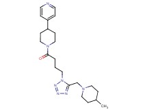 4-[1-(4-{5-[(4-methyl-1-piperidinyl)methyl]-1H-tetrazol-1-yl}butanoyl)-4-piperidinyl]pyridine