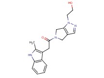 2-[5-[(2-methyl-1H-indol-3-yl)acetyl]-5,6-dihydropyrrolo[3,4-c]pyrazol-1(4H)-yl]ethanol