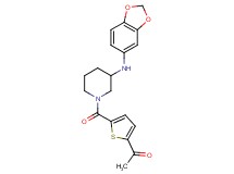 1-(5-{[3-(1,3-benzodioxol-5-ylamino)-1-piperidinyl]carbonyl}-2-thienyl)ethanone