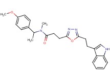 3-{5-[2-(1H-indol-3-yl)ethyl]-1,3,4-oxadiazol-2-yl}-N-[1-(4-methoxyphenyl)ethyl]-N-methylpropanamide