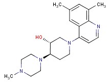 (3R*,4R*)-1-(6,8-dimethyl-4-quinolinyl)-4-(4-methyl-1-piperazinyl)-3-piperidinol