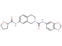 N-1,3-benzodioxol-5-yl-7-[(tetrahydro-2-furanylcarbonyl)amino]-3,4-dihydro-2(1H)-isoquinolinecarboxamide