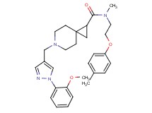 6-{[1-(2-methoxyphenyl)-1H-pyrazol-4-yl]methyl}-N-methyl-N-[2-(4-methylphenoxy)ethyl]-6-azaspiro[2.5]octane-1-carboxamide