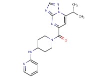 N-{1-[(7-isopropyl[1,2,4]triazolo[1,5-a]pyrimidin-5-yl)carbonyl]-4-piperidinyl}-2-pyridinamine